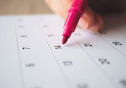 Magnesium Tagesbedarf im Kalender markieren