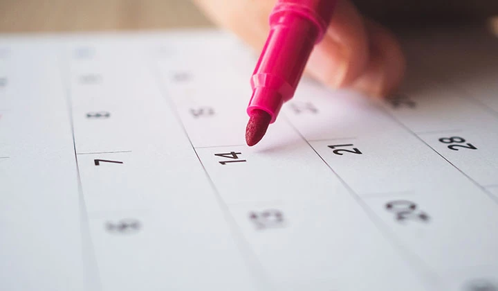 Kalendaransicht Magnesium Tagesbedarf im Kalender markieren