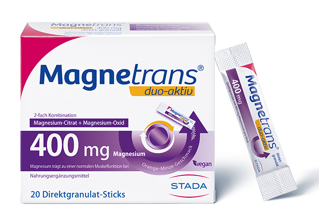 Umverpackung Magnetrans® duo-aktiv 400 mg Direktgranulat-Stick
